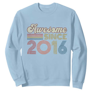 Awesome Since 2016 Sweatshirt 10yr Bday Son Boy Funny 10th 10 Year Old Birthday TS10 Light Blue Print Your Wear