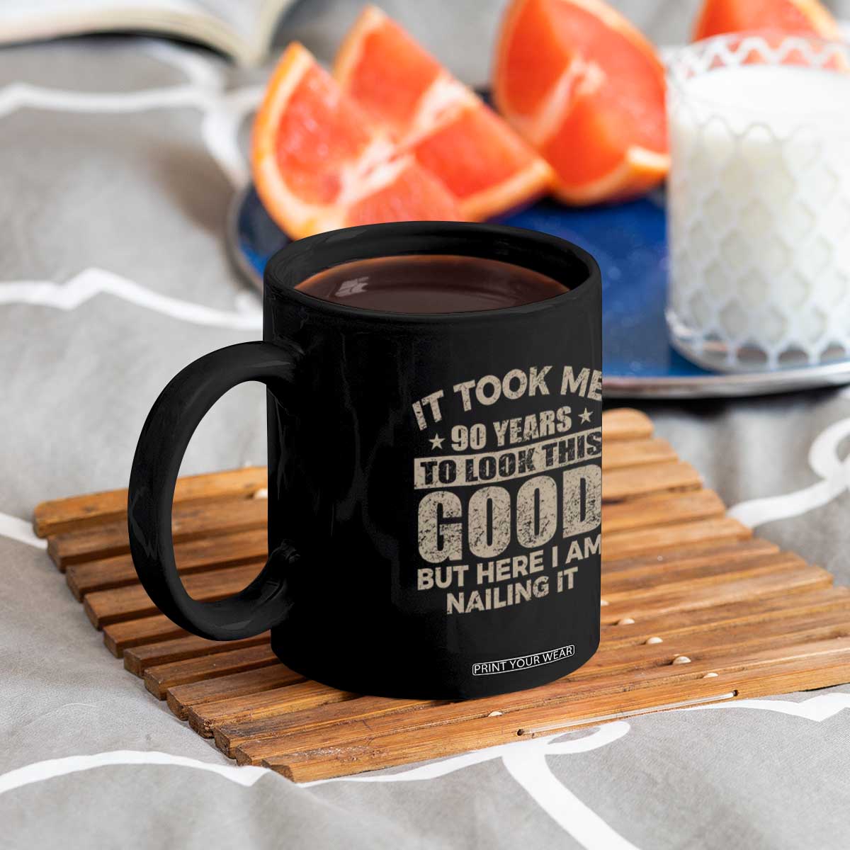Funny 90th Birthday Coffee Mug Retro Grandpa Grandma Bday Gift TS10 Print Your Wear