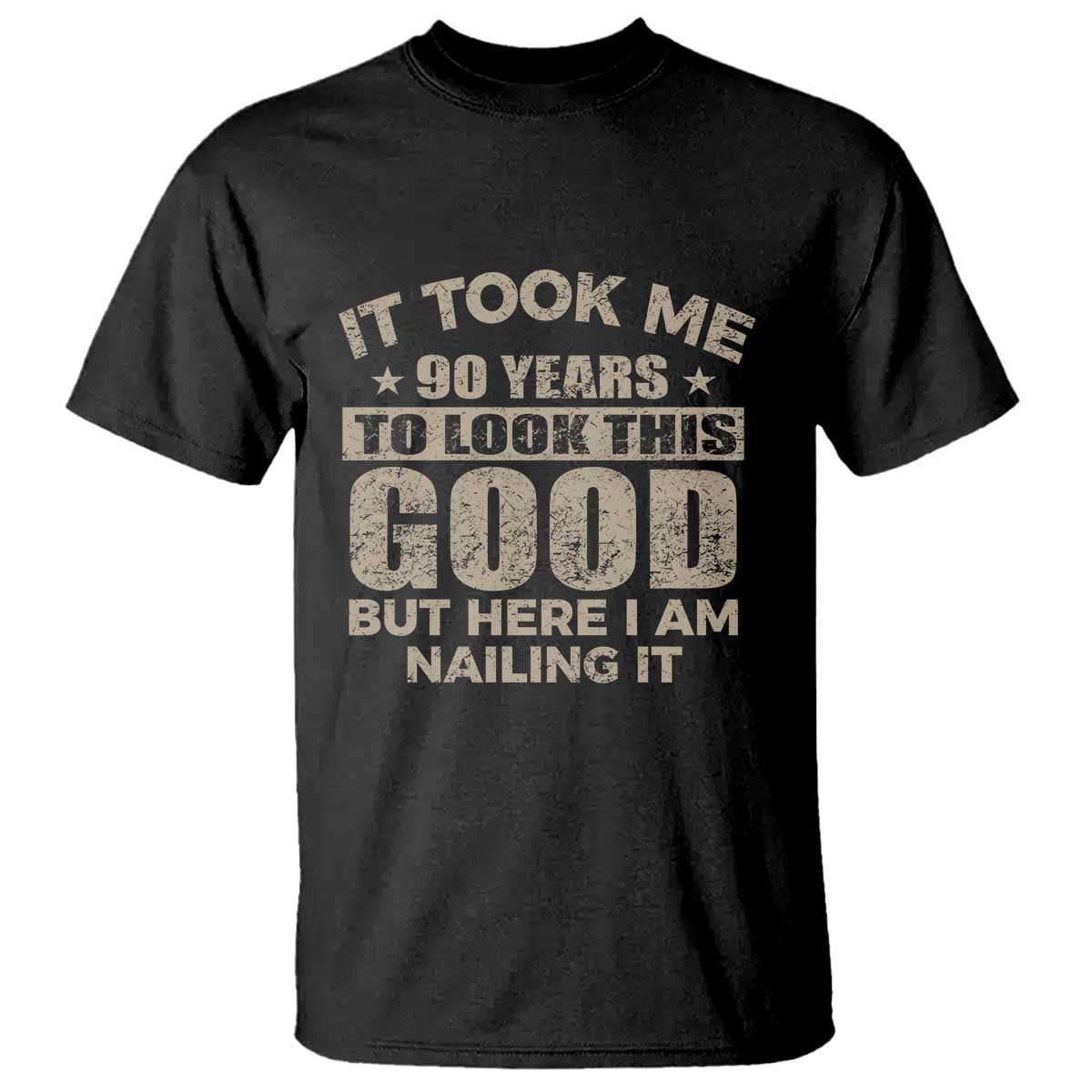 Funny 90th Birthday T Shirt Retro Grandpa Grandma Bday Gift TS10 Black Print Your Wear