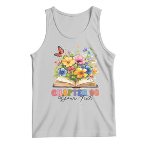 Personalized 90th Birthday Gift For Women Tank Top Custom Name Chapter 90 Flowers Book TS10 Ash Print Your Wear