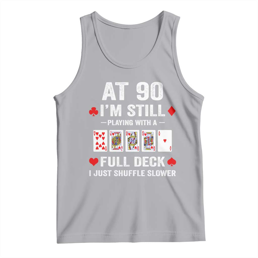 Funny 90th Birthday Tank Top Funny 90 Year Old Cards TS10 Athletic Heather Print Your Wear