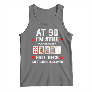 Funny 90th Birthday Tank Top Funny 90 Year Old Cards TS10 Black Heather Print Your Wear