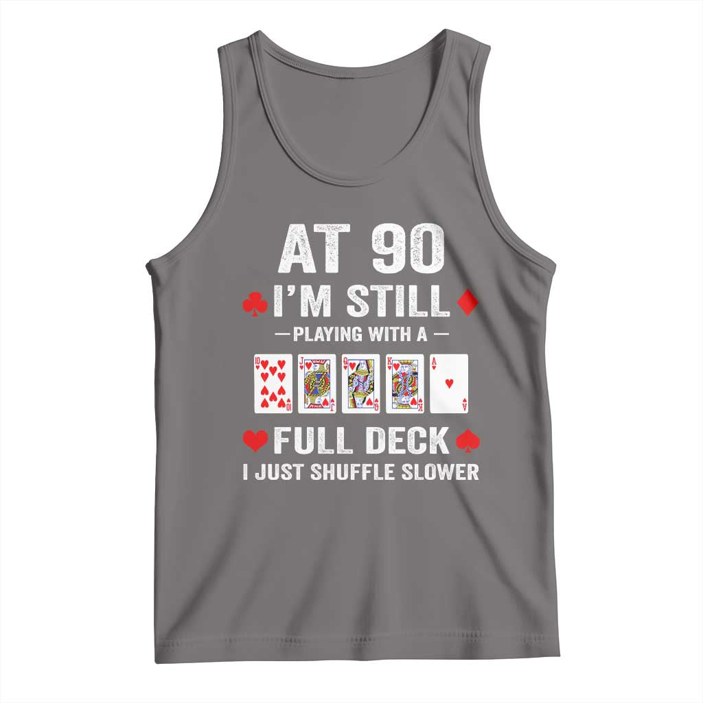 Funny 90th Birthday Tank Top Funny 90 Year Old Cards TS10 Deep Heather Print Your Wear