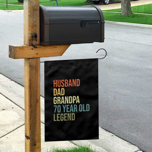 70th Birthday Garden Flag Husband Dad Grandpa 70 Year Old Legend TS10 Print Your Wear