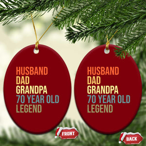 70th Birthday Ceramic Ornament Husband Dad Grandpa 70 Year Old Legend TS10 Print Your Wear