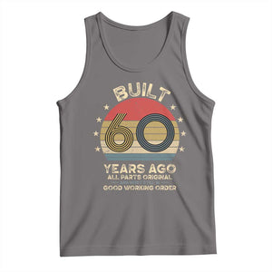 Funny 60th Birthday Tank Top Vintage Retro Built 60 Years Ago TS10 Deep Heather Print Your Wear
