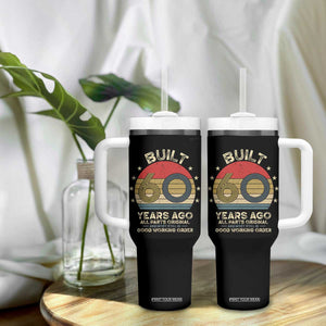 Funny 60th Birthday Tumbler With Handle Vintage Retro Built 60 Years Ago TS10 Print Your Wear