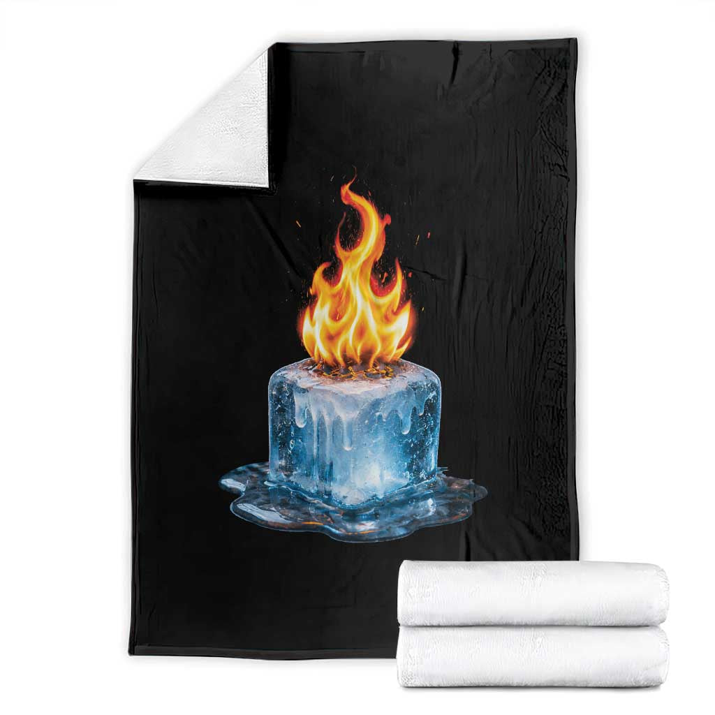 Subtle Anti Ice Throw Blanket Ice Melting Satire Political Humor TS10 Black Print Your Wear