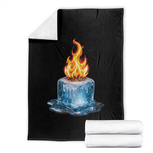 Subtle Anti Ice Throw Blanket Ice Melting Satire Political Humor TS10 Black Print Your Wear