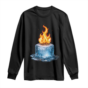 Subtle Anti Ice Long Sleeve Shirt Ice Melting Satire Political Humor TS10 Black Print Your Wear