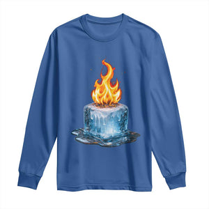 Subtle Anti Ice Long Sleeve Shirt Ice Melting Satire Political Humor TS10 Royal Blue Print Your Wear
