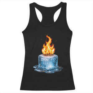 Subtle Anti Ice Racerback Tank Top Ice Melting Satire Political Humor TS10 Black Print Your Wear