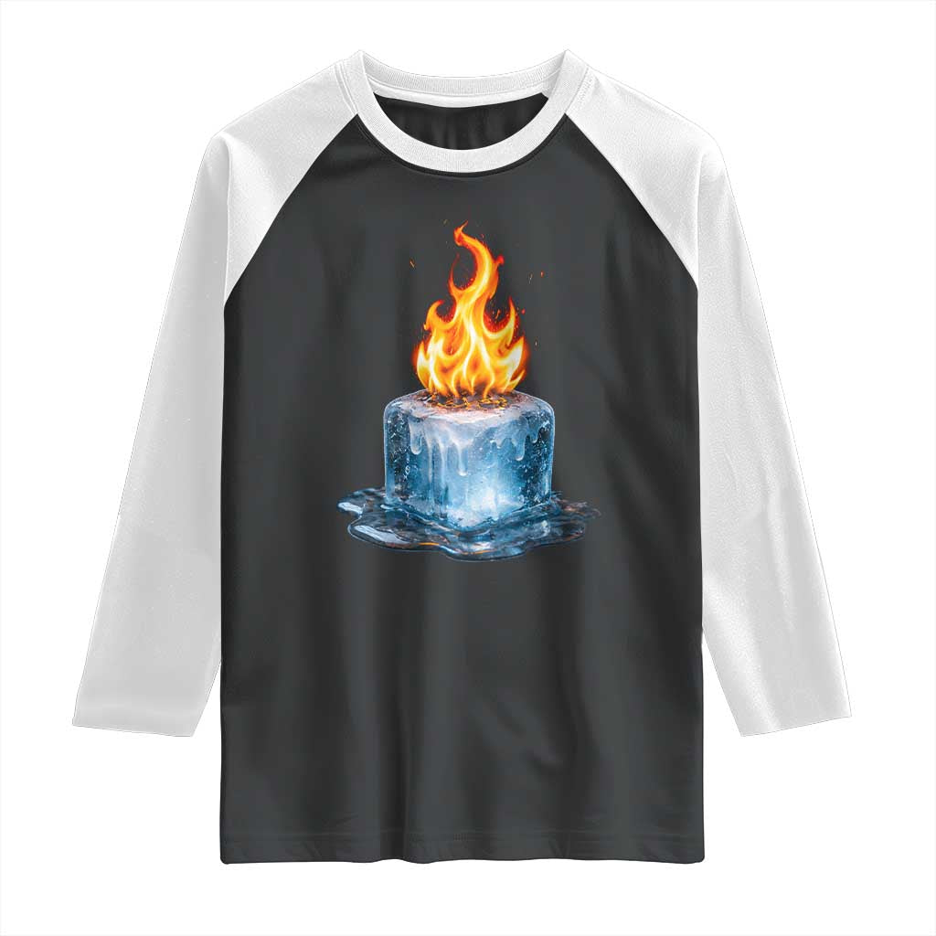 Subtle Anti Ice Raglan Shirt Ice Melting Satire Political Humor TS10 Black White Print Your Wear