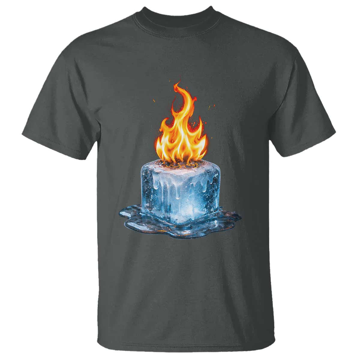 Subtle Anti Ice T Shirt Ice Melting Satire Political Humor TS10 Dark Heather Print Your Wear