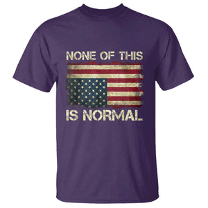 None of This Is Normal T Shirt Retro Upside Down American Flag TS10 Purple Print Your Wear