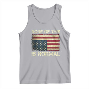 None of This Is Normal Tank Top Retro Upside Down American Flag TS10 Athletic Heather Print Your Wear