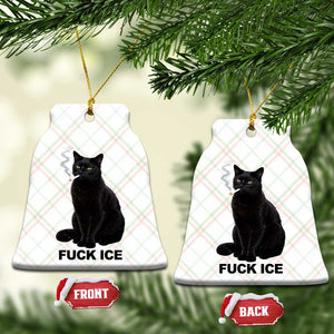 Fck Ice Smoking Cat Ceramic Ornament Subtle FDT Black Cat Meme TS10 Print Your Wear