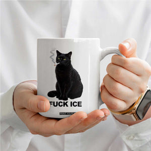 Fck Ice Smoking Cat Coffee Mug Subtle FDT Black Cat Meme TS10 Print Your Wear