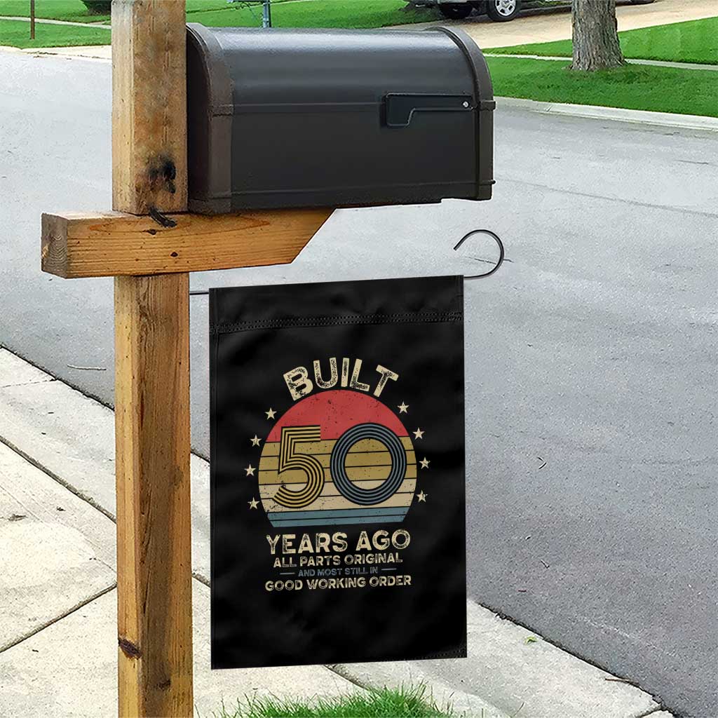 Funny 50th Birthday Garden Flag Vintage Retro Built 50 Years Ago TS10 Print Your Wear