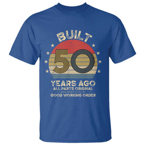 Funny 50th Birthday T Shirt Vintage Retro Built 50 Years Ago TS10 Royal Blue Print Your Wear