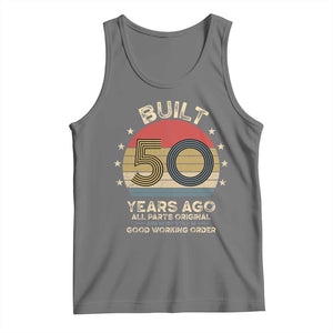 Funny 50th Birthday Tank Top Vintage Retro Built 50 Years Ago TS10 Black Heather Print Your Wear