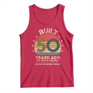 Funny 50th Birthday Tank Top Vintage Retro Built 50 Years Ago TS10 Red Print Your Wear