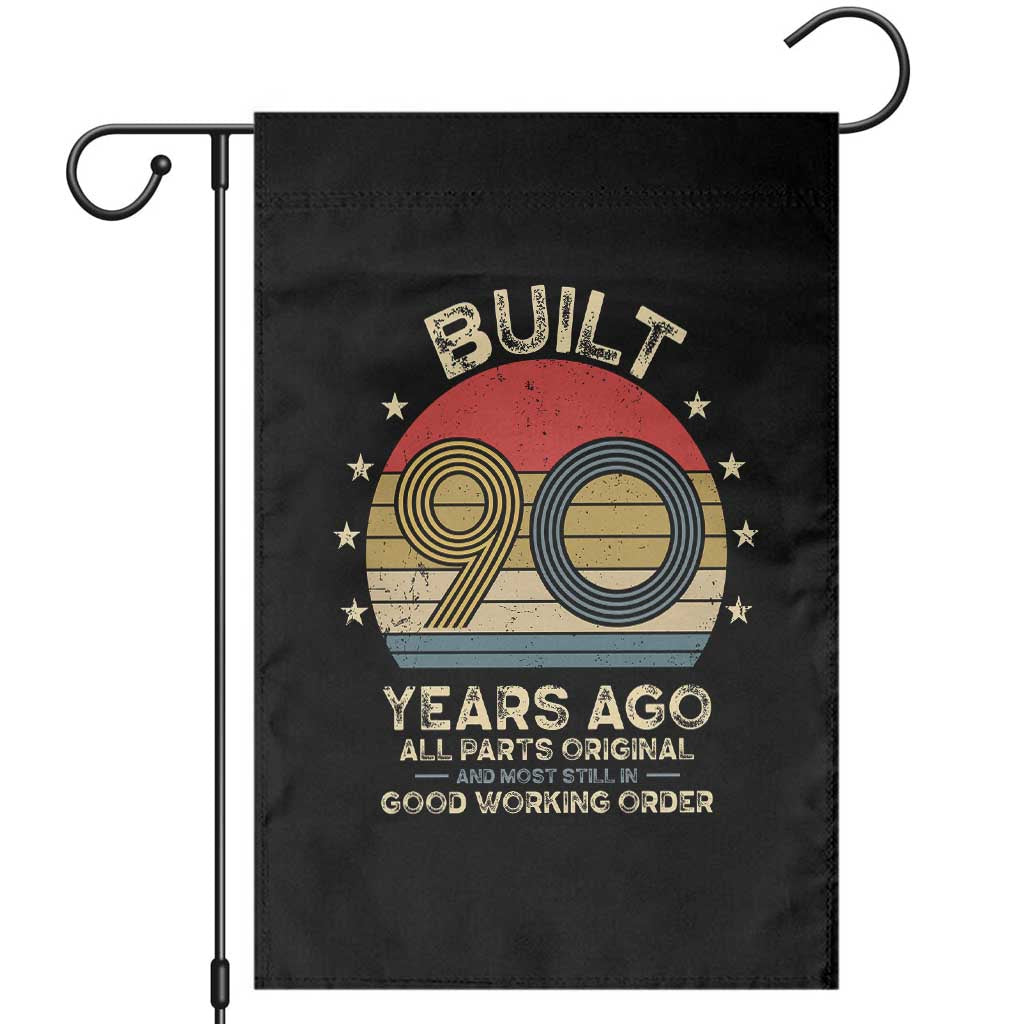 Funny 90th Birthday Garden Flag Vintage Retro Built 90 Years Ago TS10 Black Print Your Wear