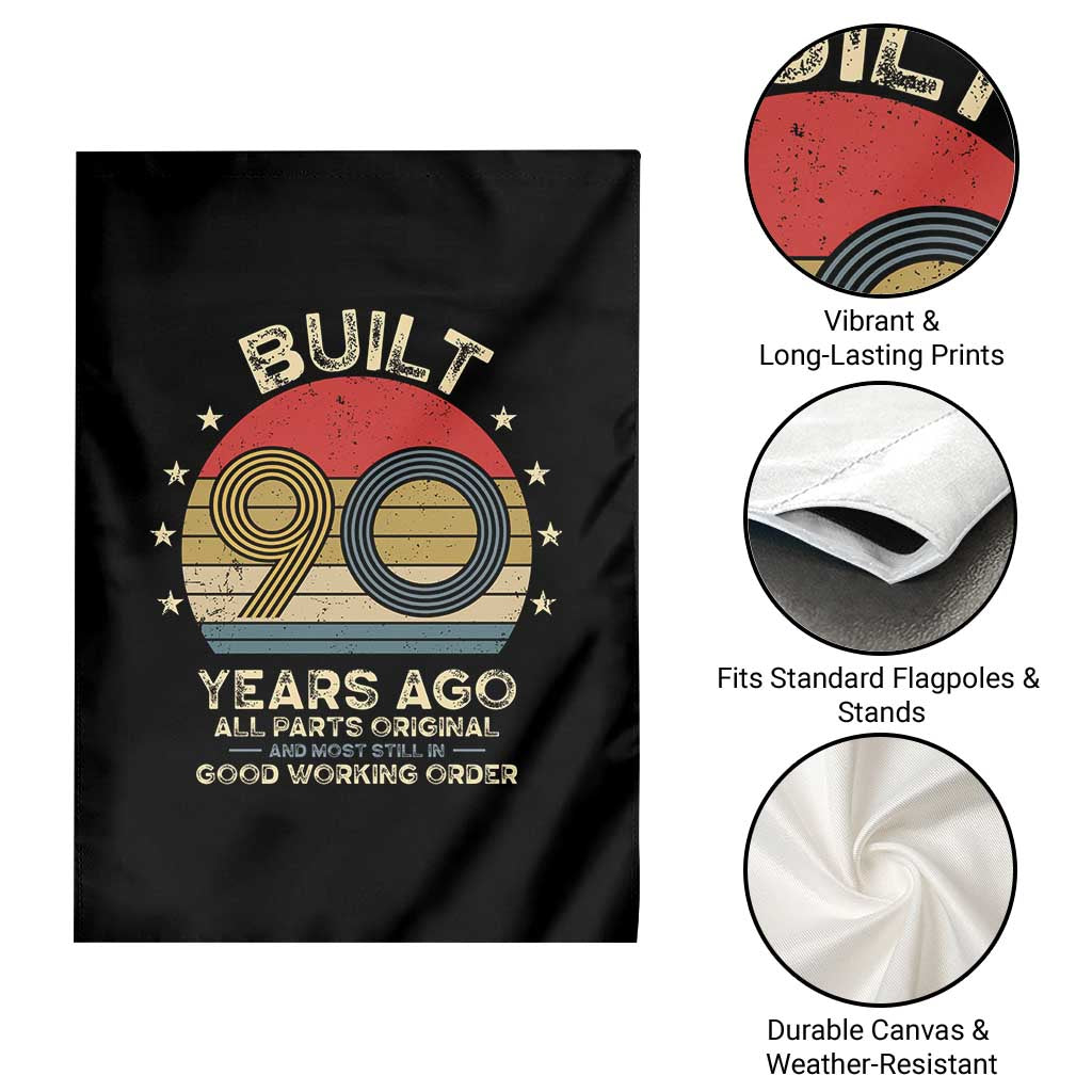 Funny 90th Birthday Garden Flag Vintage Retro Built 90 Years Ago TS10 Print Your Wear