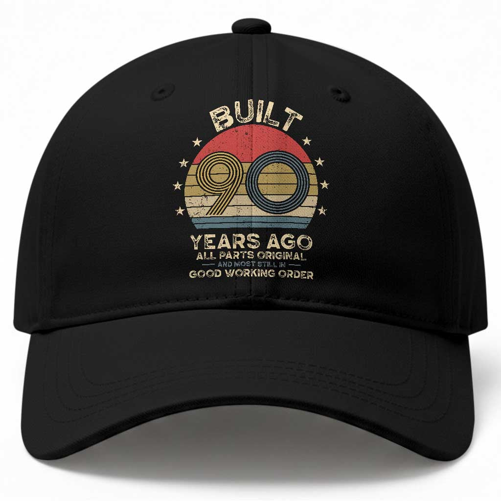 Funny 90th Birthday Baseball Cap Vintage Retro Built 90 Years Ago TS10 Print Your Wear