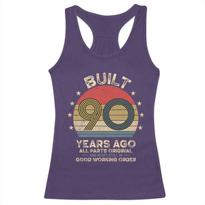 Funny 90th Birthday Racerback Tank Top Vintage Retro Built 90 Years Ago TS10 Purple Print Your Wear