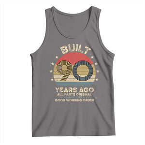 Funny 90th Birthday Tank Top Vintage Retro Built 90 Years Ago TS10 Deep Heather Print Your Wear