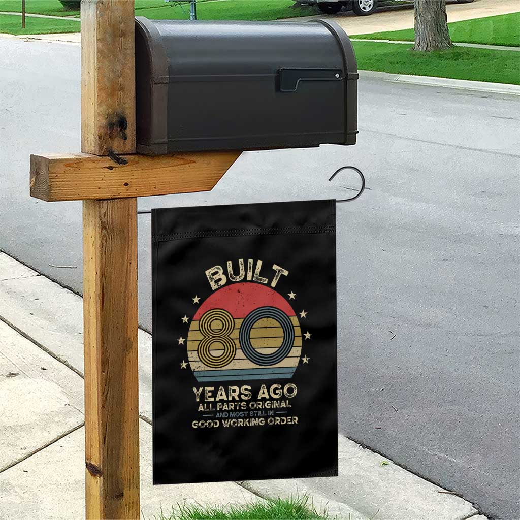 Funny 80th Birthday Garden Flag Vintage Retro Built 80 Years Ago TS10 Print Your Wear
