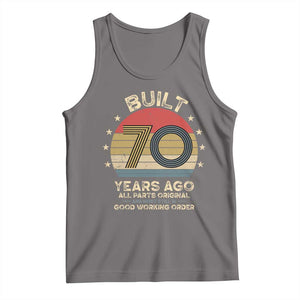 Funny 70th Birthday Tank Top Vintage Retro Built 70 Years Ago TS10 Deep Heather Print Your Wear