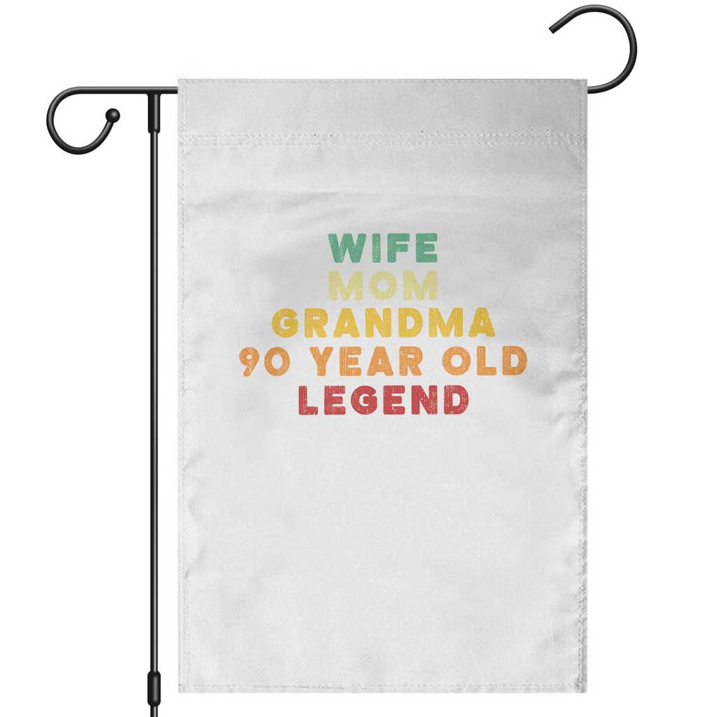 90th Birthday Gifts For Women Garden Flag Wife Mom Grandma 90 Year Old Legend TS10 Black Print Your Wear