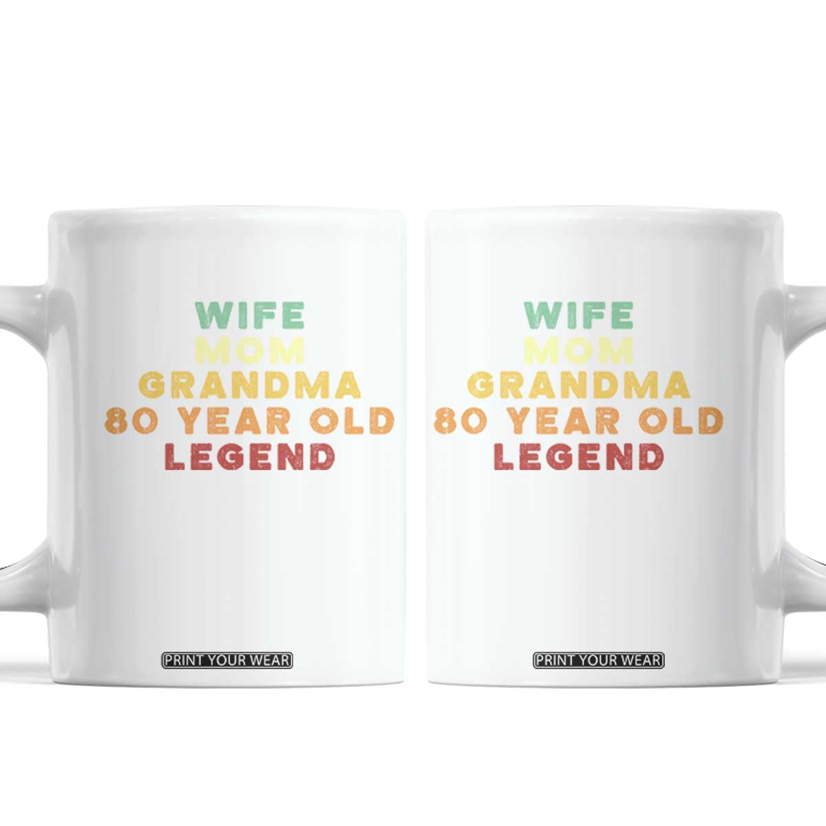 80th Birthday Gifts For Women Coffee Mug Wife Mom Grandma 80 Year Old Legend TS10 White Print Your Wear