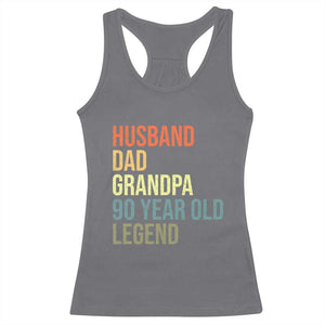 90th Birthday Racerback Tank Top Husband Dad Grandpa 90 Year Old Legend TS10 Charcoal Print Your Wear