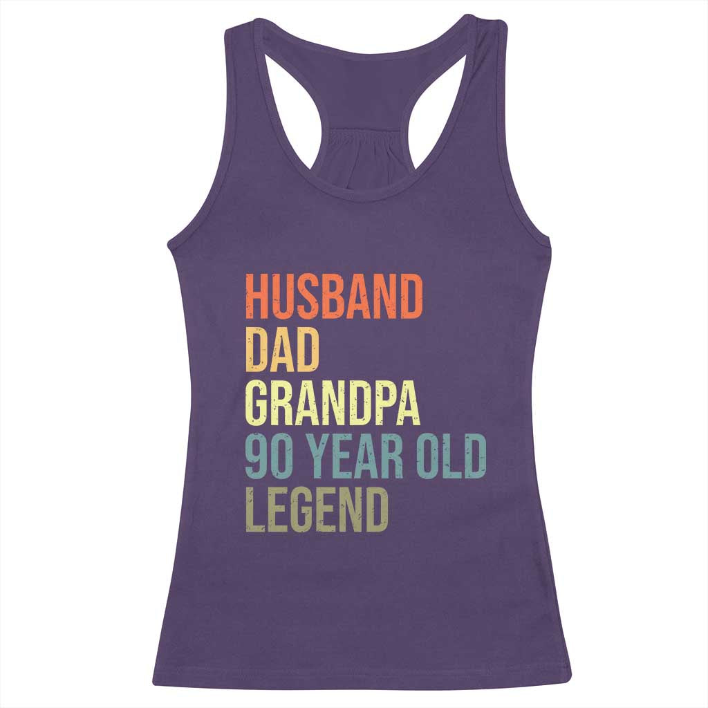 90th Birthday Racerback Tank Top Husband Dad Grandpa 90 Year Old Legend TS10 Purple Print Your Wear