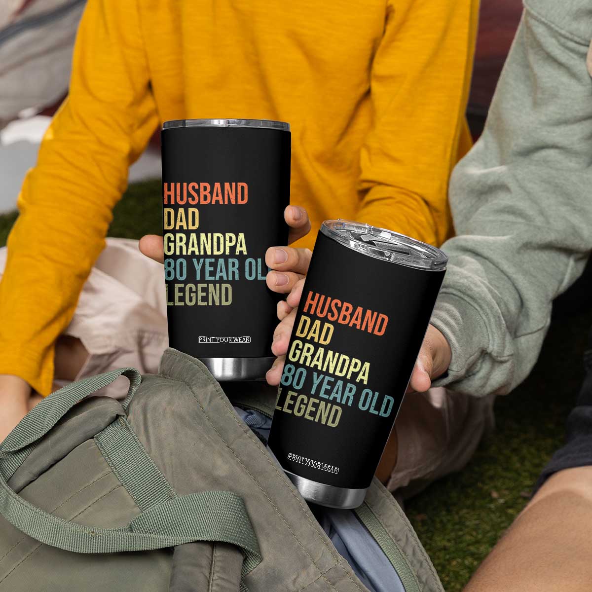 80th Birthday Tumbler Cup Husband Dad Grandpa 80 Year Old Legend TS10 Print Your Wear