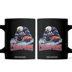 USA Ice Hockey Coffee Mug Eagle Dominates Canada 2026 Hockey Champions TS10 Black Print Your Wear