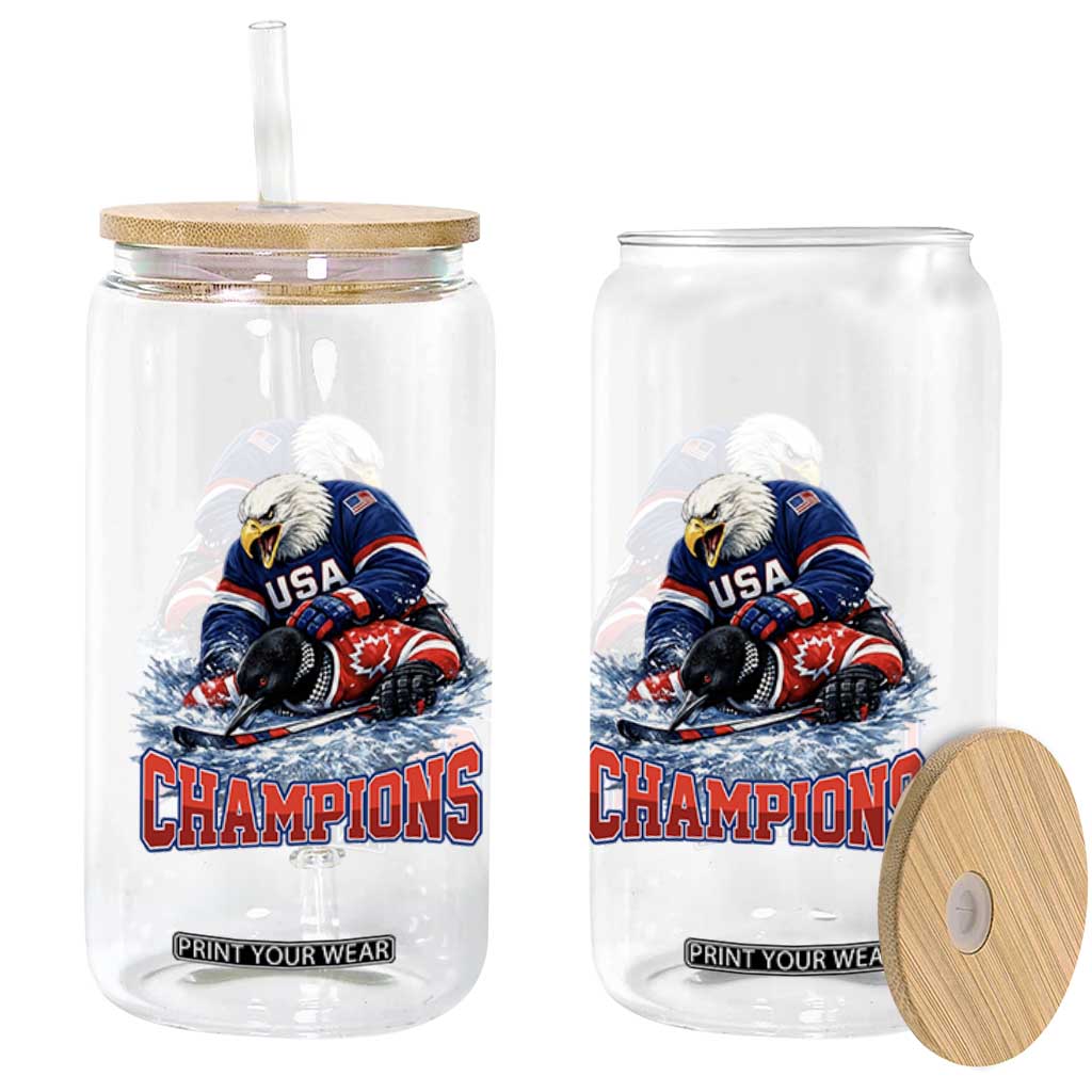 USA Ice Hockey Glass Can Eagle Dominates Canada 2026 Hockey Champions TS10 Print Your Wear