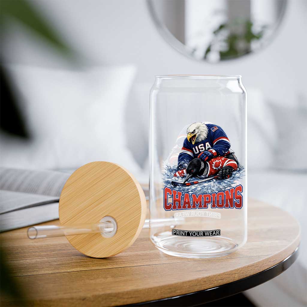 USA Ice Hockey Glass Can Eagle Dominates Canada 2026 Hockey Champions TS10 Print Your Wear