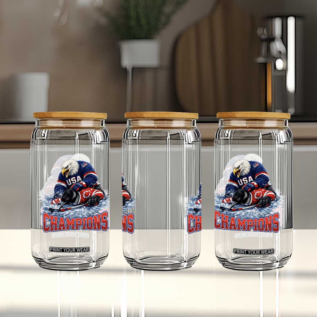 USA Ice Hockey Glass Can Eagle Dominates Canada 2026 Hockey Champions TS10 Print Your Wear