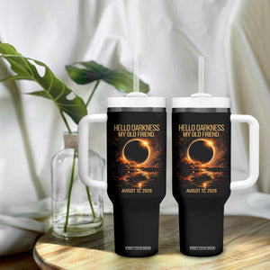 Solar Eclipse 2026 Tumbler With Handle Hello Darkness 12 August 2026 Totality Gift TS10 Print Your Wear