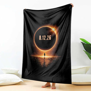 Total Solar Eclipse 2026 Throw Blanket August 12th Totality Gift TS10 Print Your Wear