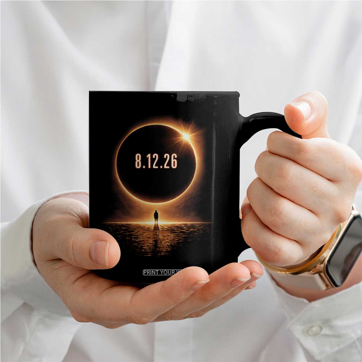 Total Solar Eclipse 2026 Coffee Mug August 12th Totality Gift TS10 Print Your Wear