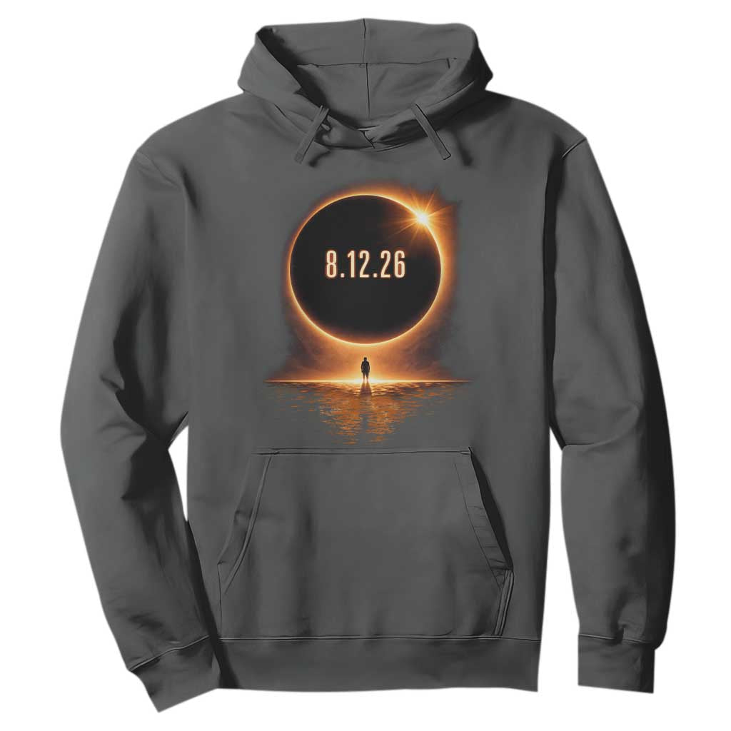 Total Solar Eclipse 2026 Hoodie August 12th Totality Gift TS10 Dark Heather Print Your Wear