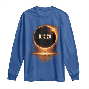 Total Solar Eclipse 2026 Long Sleeve Shirt August 12th Totality Gift TS10 Royal Blue Print Your Wear