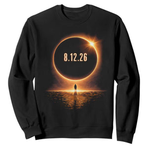 Total Solar Eclipse 2026 Sweatshirt August 12th Totality Gift TS10 Black Print Your Wear
