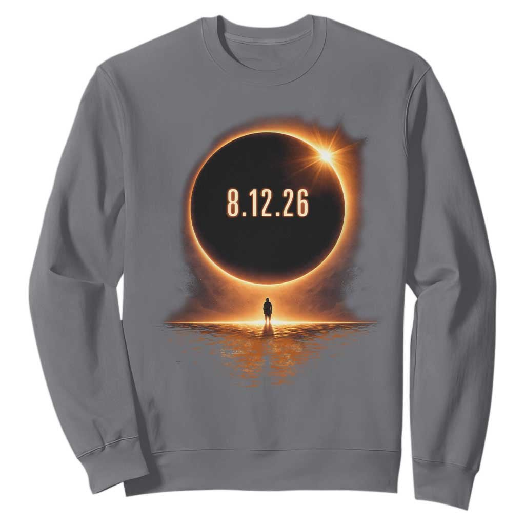 Total Solar Eclipse 2026 Sweatshirt August 12th Totality Gift TS10 Charcoal Print Your Wear