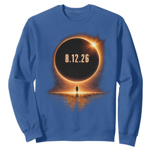 Total Solar Eclipse 2026 Sweatshirt August 12th Totality Gift TS10 Royal Blue Print Your Wear